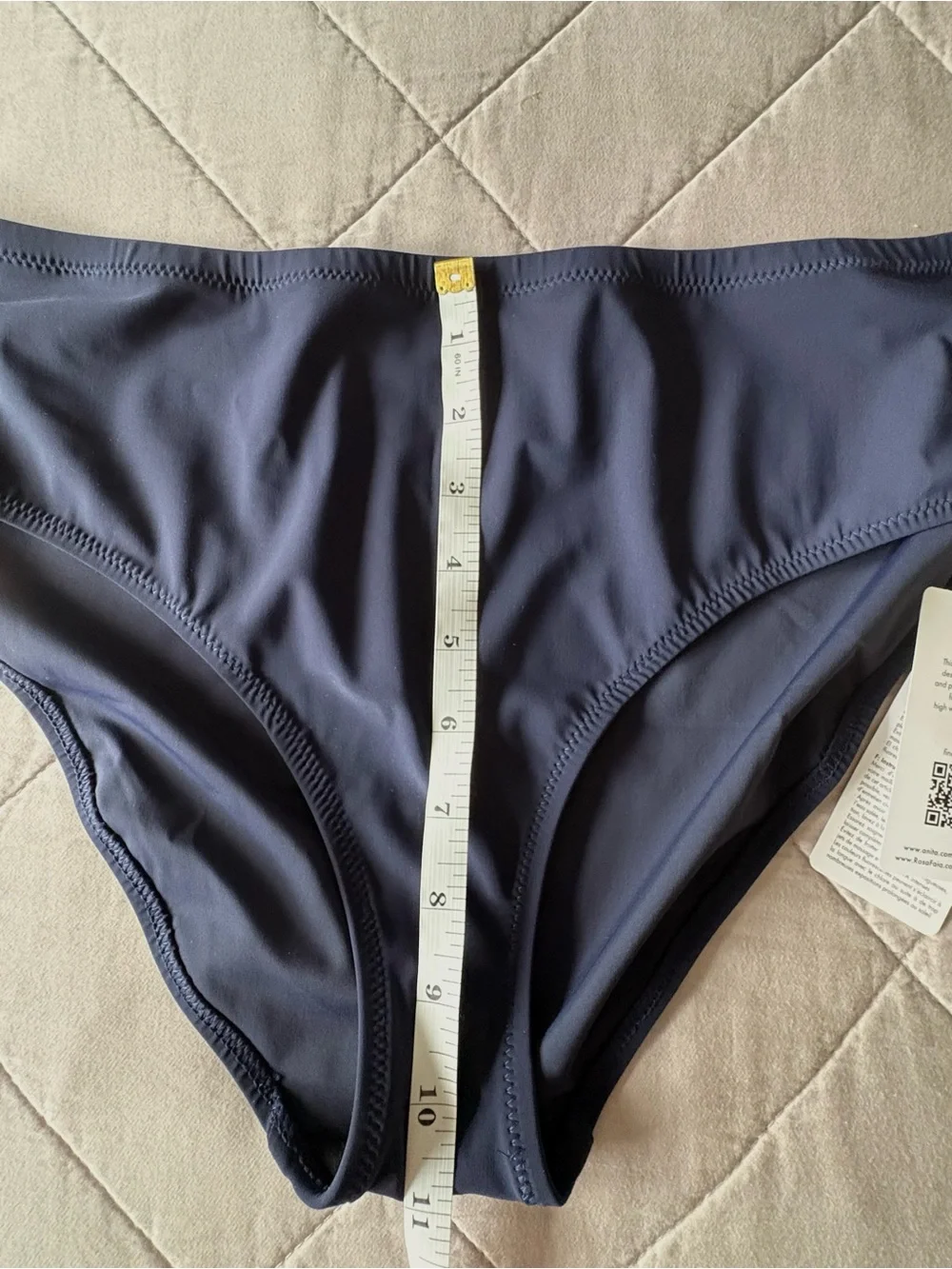Anita Navy Mid-Rise Swim Bikini Size 12 NWT